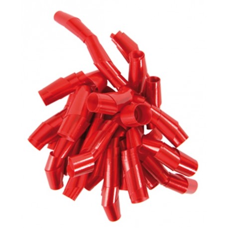 Noeud Froufrou autocollant rouge 14 cm