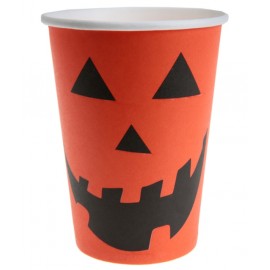 Gobelet carton citrouille Halloween les 10