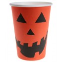 Gobelets carton citrouille Halloween les 10