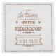 Serviette de table je t'aime blanche papier les 20