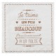 Serviette de table je t'aime blanche papier les 20