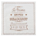 Serviettes de table je t'aime blanches papier les 20