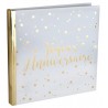 Livre d'or Joyeux anniversaire blanc et or