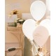 Ballon joyeux anniversaire blanc et or 23 cm les 8