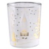 Photophores Village de Noël en verre les 12