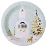 Assiettes carton Village de Noël 22.5 cm les 10