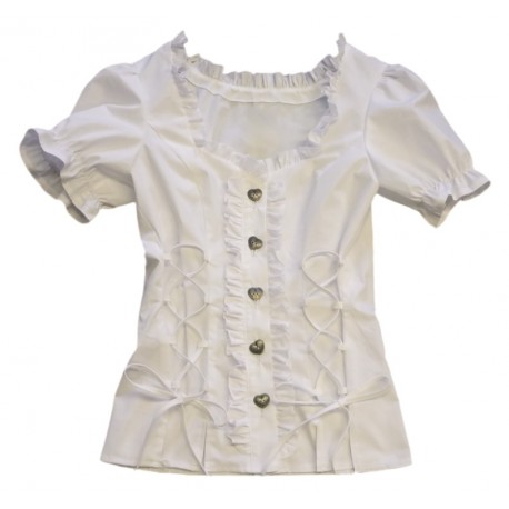 Déguisement blouse tyrolienne blanche femme