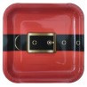 Assiettes carton ceinture père Noël 23 cm les 10