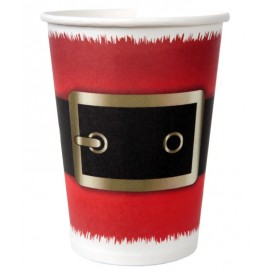Gobelet carton ceinture père Noël les 10 Gobelet carton ceinture père Noël les 10