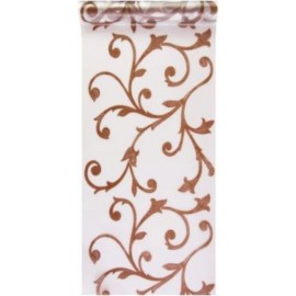 Chemin de table Baroque chocolat Polypro 10 M