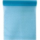 Chemin de table à pois en organdi turquoise