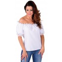 Blouse blanche épaules dénudées femme luxe