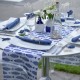 Chemin de table poisson bleu marine coton 3 M