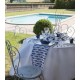 Chemin de table poisson bleu marine coton 3 M