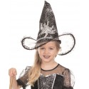 Chapeau sorcière noir fille avec araignée Halloween