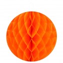 Boules papier alvéolé orange 20 cm les 2