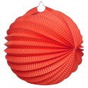 Boule accordéon papier rouge 20 cm