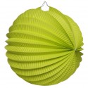 Boule accordéon papier vert 20 cm