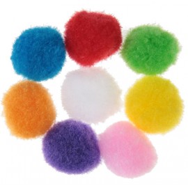 Boules de pompon multicolore les 50