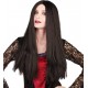 Perruque longue noire femme Halloween