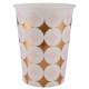 Gobelets carton carreaux de ciment cuivre les 10