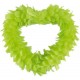 Coeur Vert Anis en Plumes 