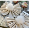 Pompons blancs fausse fourrure les 4