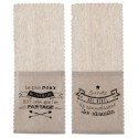 Pochettes à couverts et serviette citation les 4