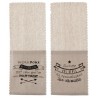 Pochettes à couverts et serviette citation les 4