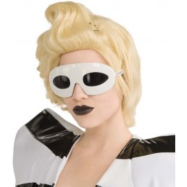 Lunettes Lady Gaga blanches femme