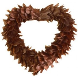 Coeur Chocolat en Plumes 38 cm