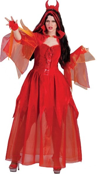 NebulaGlam Déguisement Diable Femme - Cape Halloween Avec Masque, Bas, Chapeau Et Gants, Style Renaissance, Taille Unique