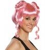 Perruque courte rose femme