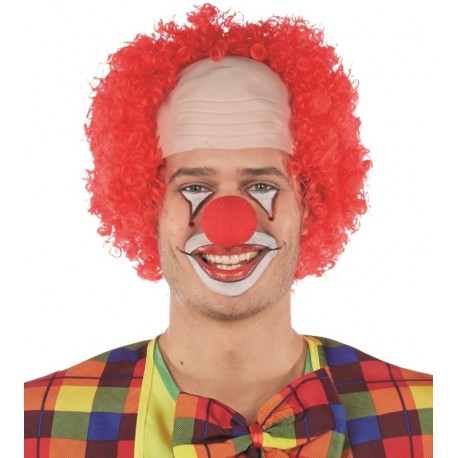 Perruque clown rouge homme