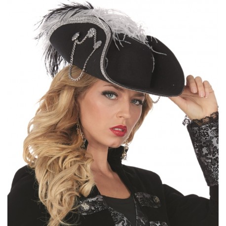 Chapeau pirate noir femme luxe