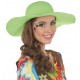 Chapeau hippie fluo vert femme