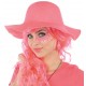 Chapeau hippie fluo rose femme