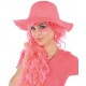 Chapeau hippie fluo rose femme