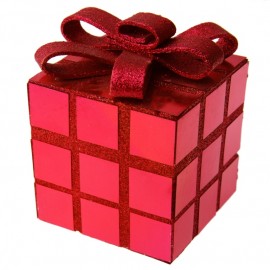 Cube décoration Noël rouge