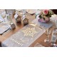 Chemin de table Noël enchanté or coton naturel 3 M