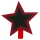 Ardoise étoile pailletée sur pince rouge les 4