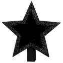 Ardoises étoile noire pailletée sur pince les 4