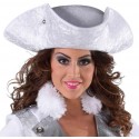 Chapeau tricorne blanc femme luxe