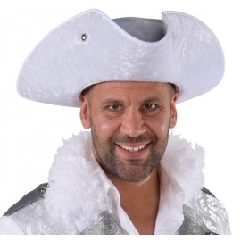 Chapeau tricorne blanc homme luxe