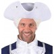 Chapeau tricorne blanc homme luxe