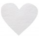Confettis coeur en tissu non tissé 4 cm les 100 - coloris au choix