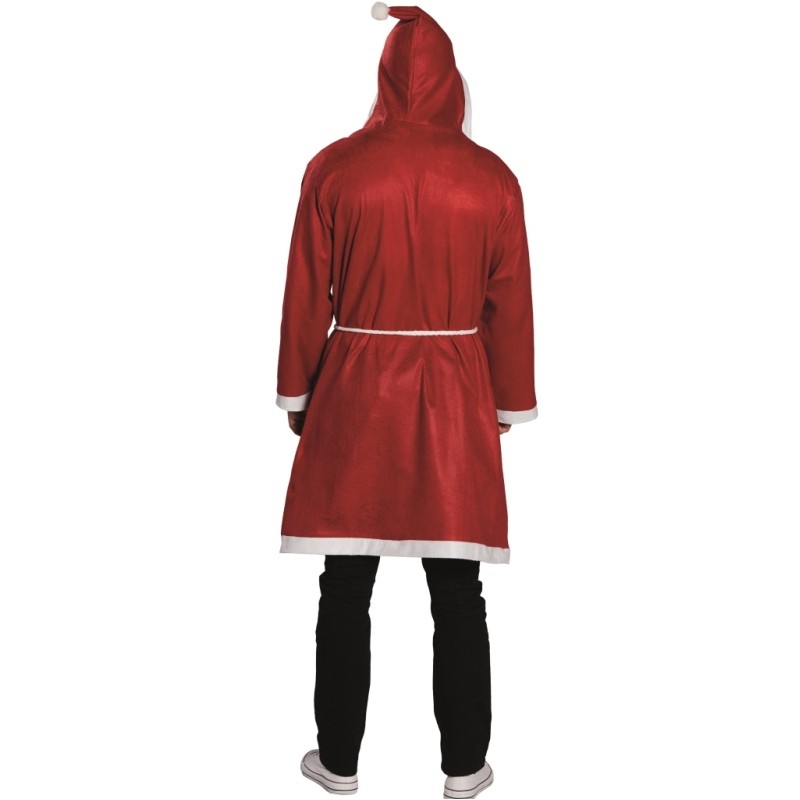 Costume Complet Père Noël Adulte - Veste Pantalon Chapeau Barbe Gants, Taille M à XXXL, Idéal Fêtes Et Animations