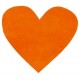 Confettis Coeurs Orange Non Tisse 