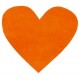 Confettis Coeurs Orange Non Tisse 