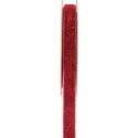 Ruban velours rouge pailleté autocollant 10 mm x 1 M